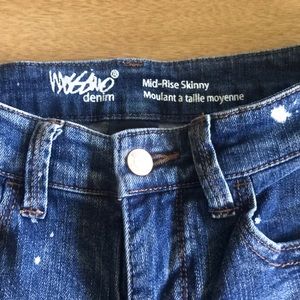 Mossimo mid-rise skinny distressed denim jean